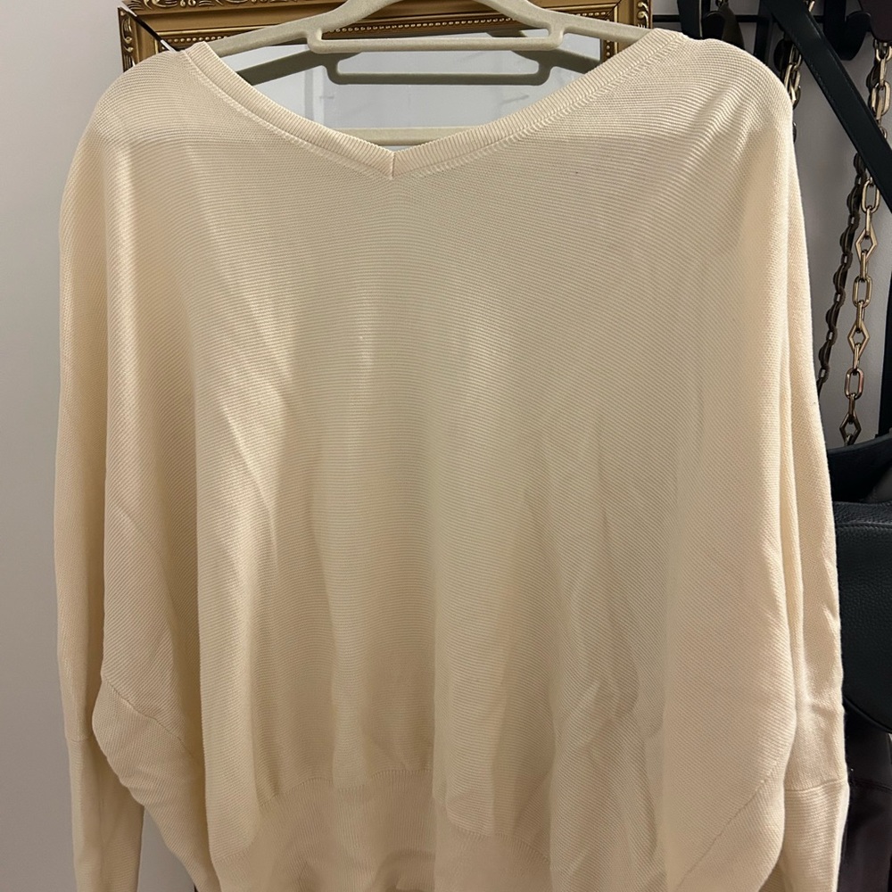 ba&sh Cream V-Neck Sweater - Picture 3 of 4